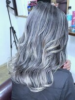 ブレイズヘアー(BLAZEhair) 【白髪とオサラバ】脱白髪染めバレイヤージュ×ブリーチ2回