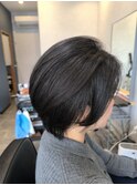 質感良好ショートボブ/白髪カバー/毛量調節/おすすめ/小顔映え