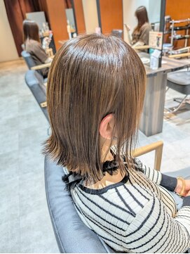 アヴァンス 和泉中央店(AVANCE) 外ハネボブ×ベージュカラー×ハイライト