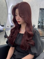 ドットモーダ  町田店(dot. mooda)&nbsp;【ワインレッド×顔周りカット】韓国/韓国ヘア/町田/町田駅