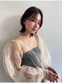 ウルフカットくびれヘアハイライトカラーミニボブショートヘア