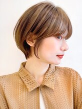 セイドット リー(Say. Ree) Say丸みショートボブハイライト白髪ぼかしベージュカラー小顔