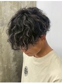 波巻きツイストスパイラルパーマ/フェザーパーマ/眉毛/メンズ