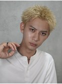 スパイキーショート/ブロンド/ブリーチカラー/抜きっぱなし
