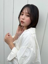 ロンドプランタン 恵比寿(Lond Printemps)&nbsp;くびれヘア/アプリコットオレンジ/ハイライトカラー/前髪