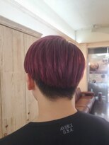 ヴァンカウンシル 立川店(VANCOUNCIL) カシスレッド×ツーブロックマッシュ