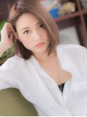 大人かっこいいロブヘア前下がりボブA2志木30代40代50代
