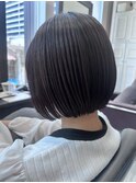 【上品な大人スタイル】シルキーストレートボブ