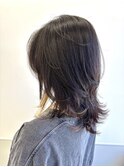 セミロング　ウルフカット　