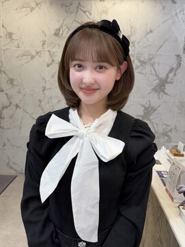 プレスドットサロン 表参道 青山(Press. Salon) 柔らかいチョコベージュにボブヘア