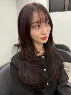 リンドトウキョウ(LINDO TOKYO) 大阪/心斎橋/チョコレートブラウン/レイヤーカット/透明感