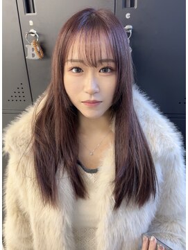 ユニークノベル 中央林間(unique novel) 色落ち可愛いラベンダーグレーダブルカラーブリーチ髪質改善艶髪