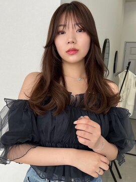 ソヨン 栄店(SOYON) 似合わせカット/ミディアムレイヤーカット/大人ガーリー/くせ毛