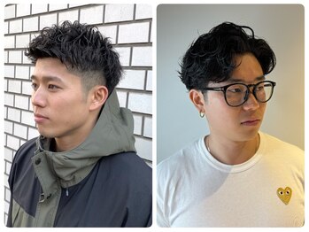 フランクスバーバーザスタンド(Frank’s barber the stand)の写真/フェードカット×ツイストパーマ等,魅せるメンズパーマstyle人気◎[飯田橋駅/men's/メンズカット/学割U24]