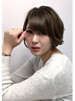 松本平太郎美容室 土浦パートワン(PART1)&nbsp;トップふんわりショート　【土浦店】×30代