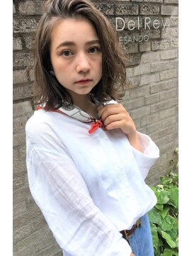 リマ(RIMA) 【RIMA】 クセ毛風なシースルーウェット×抜け感ハイライト