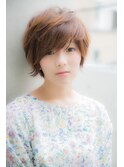 ☆大人かわいい斜めバング☆ナチュラルショートボブ