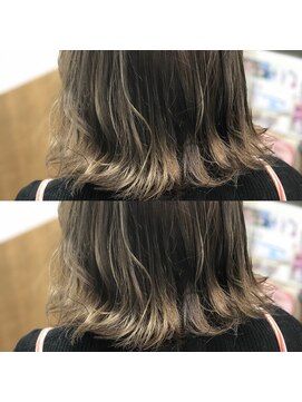 トレフル 東岸和田店(Trefle) 大人可愛い20代30代40代★ブランジュ×ハイライト小顔外ハネボブ