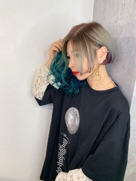 アンダーバーホワイト 高槻店(_WHITE) アシンメトリー×ボブ