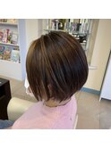 ボブ×ハイライト【ハイライトカラー/ボブショート】