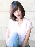 小顔ショート×ブランジュカラー×ハイライトカラー×イルミナ