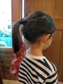 モニカ ヘアー(monica Hair) 毛先だけインナーカラーにピンクをプラス。かわいい仕上がりに。