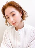 【ブリーチパーマ】ボブ×ウェーブパーマ