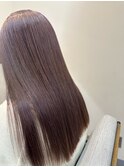 大人可愛いロングレイヤー×ダブルカラーラベンダーベージュ