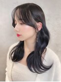 韓国風顔まわり_チェリーブラウンフェミニンロング_ba430143