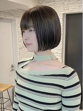 ヘアメイク シンズ レインボー(Hair Make SHIN'S RAINBOW) ショートボブ/大人巻き/ぷつっとボブ/ナチュラルモード/高松