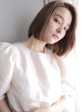 アヴァンスクロス あべのルシアス店(AVANCE.CROSS) ワンレンボブ×グレージュカラー