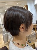 【オリーブアッシュ×ショートボブ】