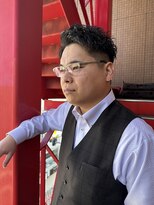 ロミーオム 本厚木(ROMMY. Homme)&nbsp;刈り上げツイストパーマ無造作アップバングビジネスメンズヘア