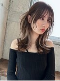 韓国ヘアイメチェンハッシュカット似合わせカットレッドブラウン