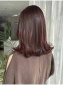【MICHI富田店 杉本郁美】外ハネ ブラウンハイライトカラー 艶感