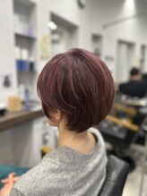 リアン バイ トルシュ ヘアワークス(Riant by TORChe hair works) やわらかショート赤系カラー