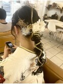 卒業式ヘアセット 編みおろし