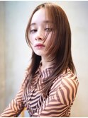 セミロング/レイヤーカット/顔まわりレイヤー