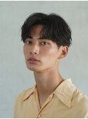センターパートニュアンスパーマワンカールパーマコンマヘア韓国