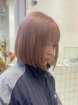 ニトバイアンキシム(nit by ahnkism)&nbsp;ボブミルクティーベージュブリーチダブルカラー堀江