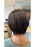 ハンサムショート奥行きショート＊ナチュラルブラウン艶カラー