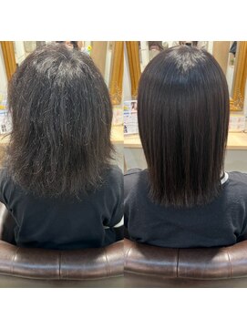 トムヘアーデザイン 楠葉店(TOM HAIR DESIGN) 艶髪/艶髪ストレート/髪質改善ストレート/縮毛矯正