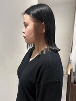 エミス バイ メルト 吉祥寺(emis by melt)&nbsp;【吉田江梨】インナーカラー中明度ミルクティーベージュボブ