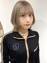 ラミエバイメルト 下北沢(lamie by melt)&nbsp;花田/くびれボブレイヤーカット顔周りブリーチミルクティ下北沢