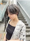 NUDEグレージュ ダブルカラー ハンサムショート大人ショートボブ