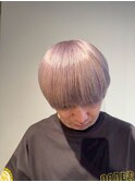 スパイキーショートミルキーラベンダー × マッシュスタイル