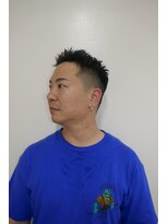 ルックグッドストア タカラヅカ(LOOK GOOD STORE TAKARAZUKA)&nbsp;メンズカットアップバングスパイキーショートブルーブラック0803