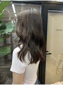 夏◎透明感オリーブグレージュ×韓国風レイヤー小顔ミディ