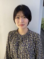 エアー 青山(AIR) 前髪あり耳掛け丸みボブコンパクトショート20代30代40代50代