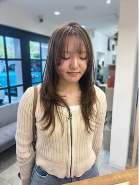 ブリーチカラー/透明感カラー/ブラウン/秋カラー/西新/百道浜